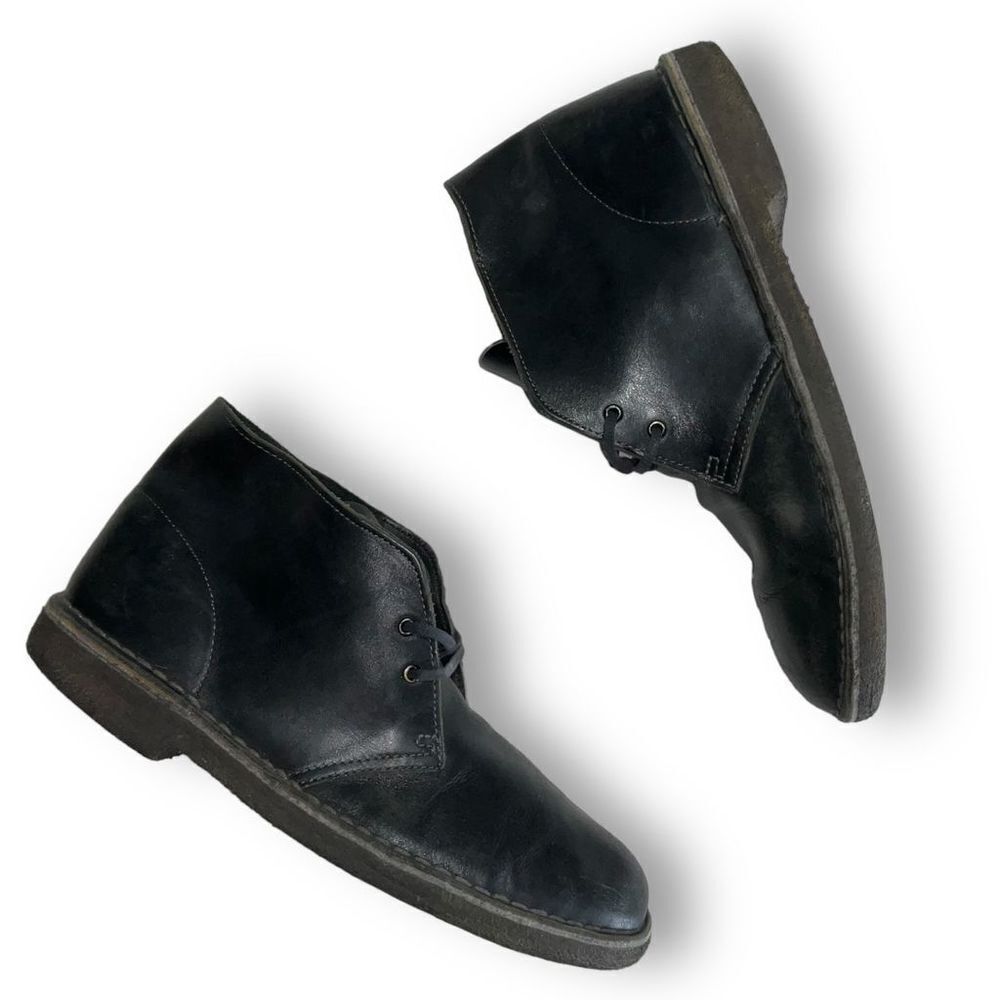 👞 Clarks Men’s Desert Chukka Boots | Black Leather | Size 10 (UK 9.5)